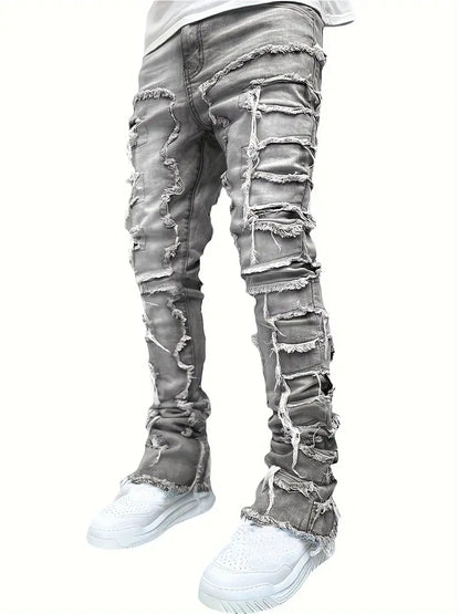 Men's Jeans Ripped Destroyed Style