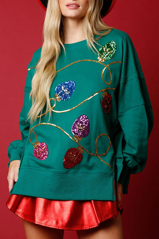 Christmas Sweater Glitter Sequin Sweatshirt
