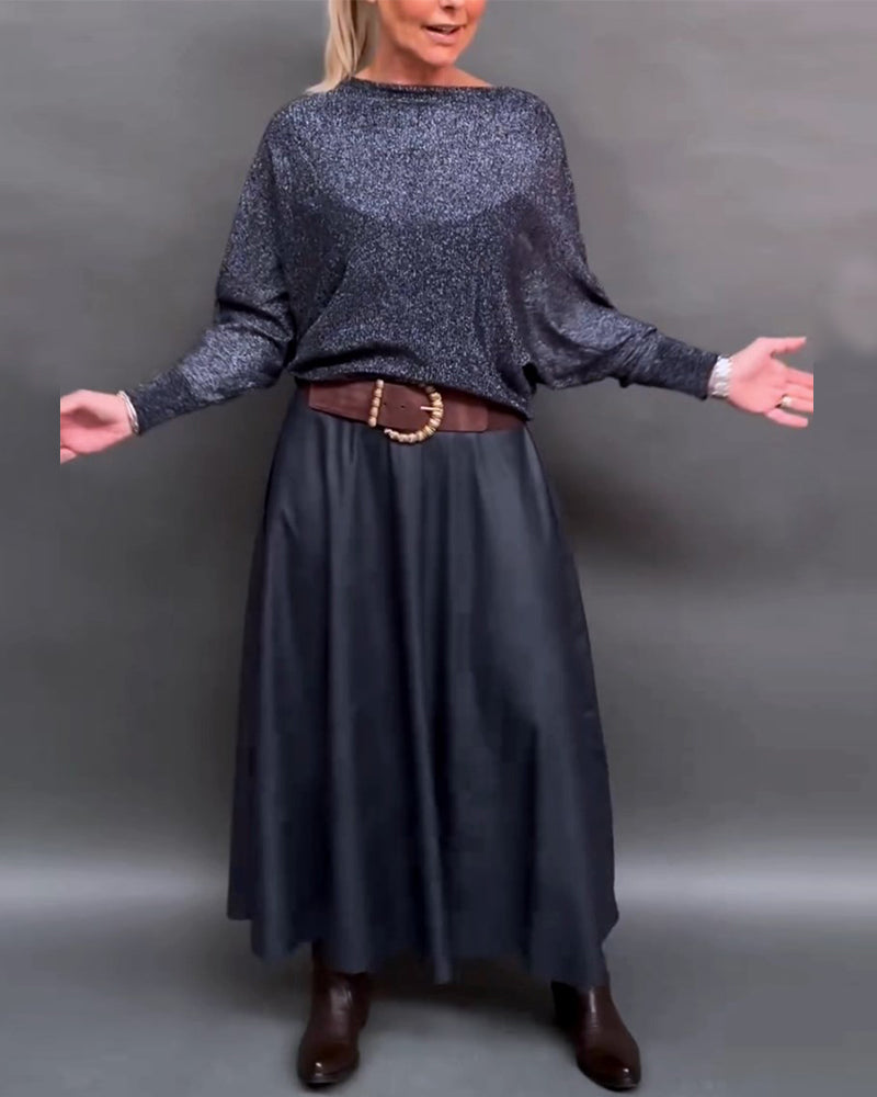 Women's Top Round Neck Dolman Sleeve