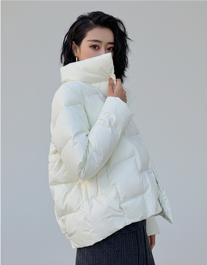 Soft Quilted Jacket Modern Fit Stand-Up Collar