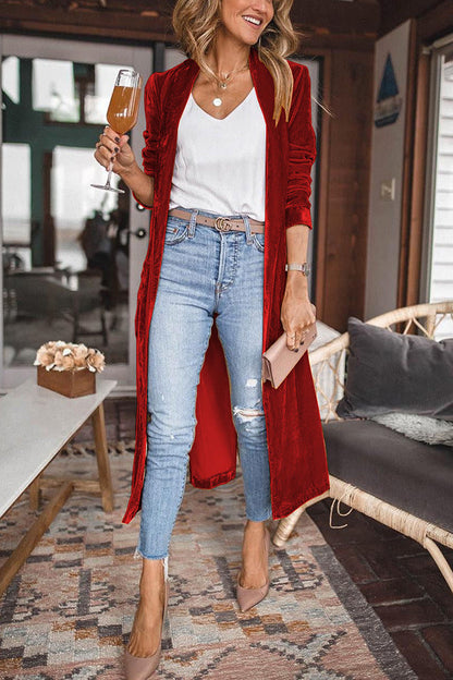 Stylish Women's Suede Kimono Jacket