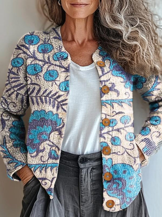 Sommerjacke Blumenprint Frauen - IdealeKleiden