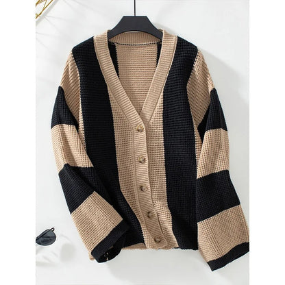 Striped Oversized Cardigan for Women