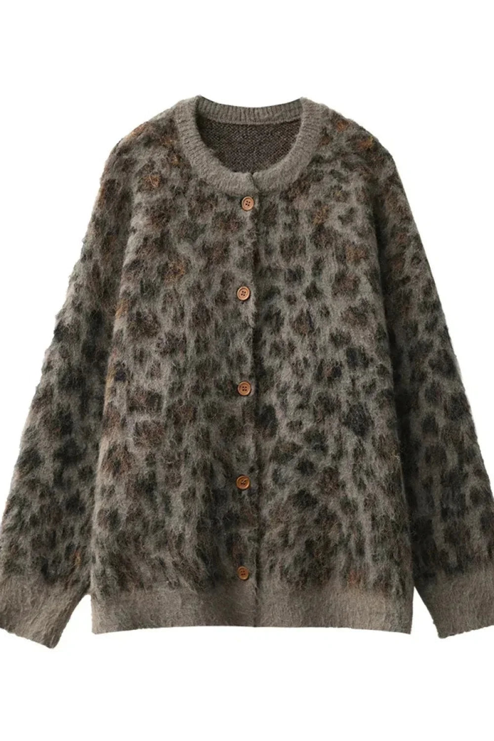 Stylish Cardigan Leopard Print Elegant Design