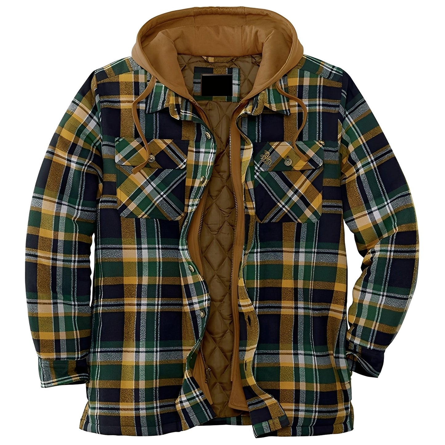 Men's Plaid Flannel Jacket Casual Style