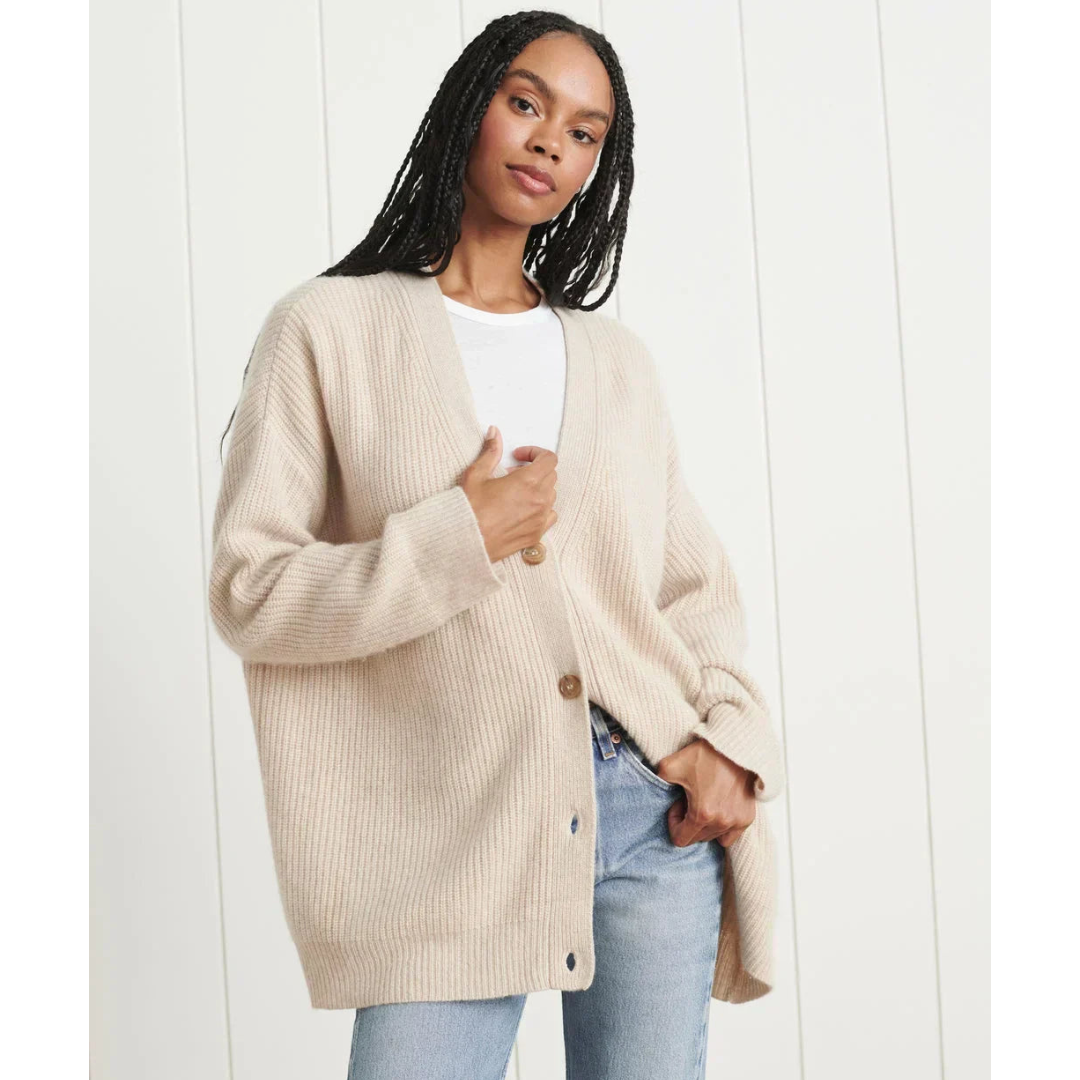 Long Cardigan Comfortable V-neck Wool Blend
