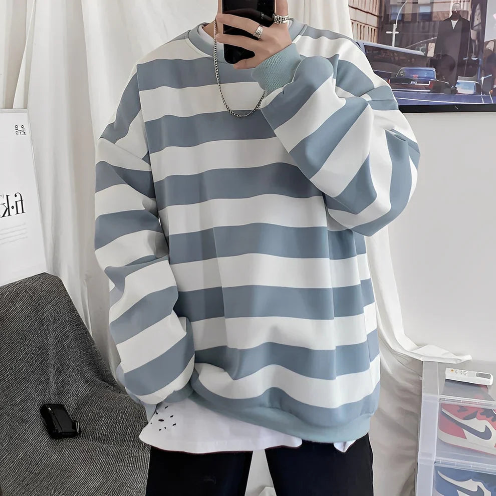 Men's Oversized Sweater Striped Design
