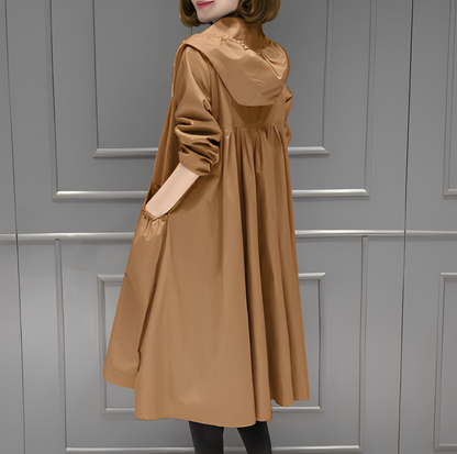 Stylish women's raincoat hood