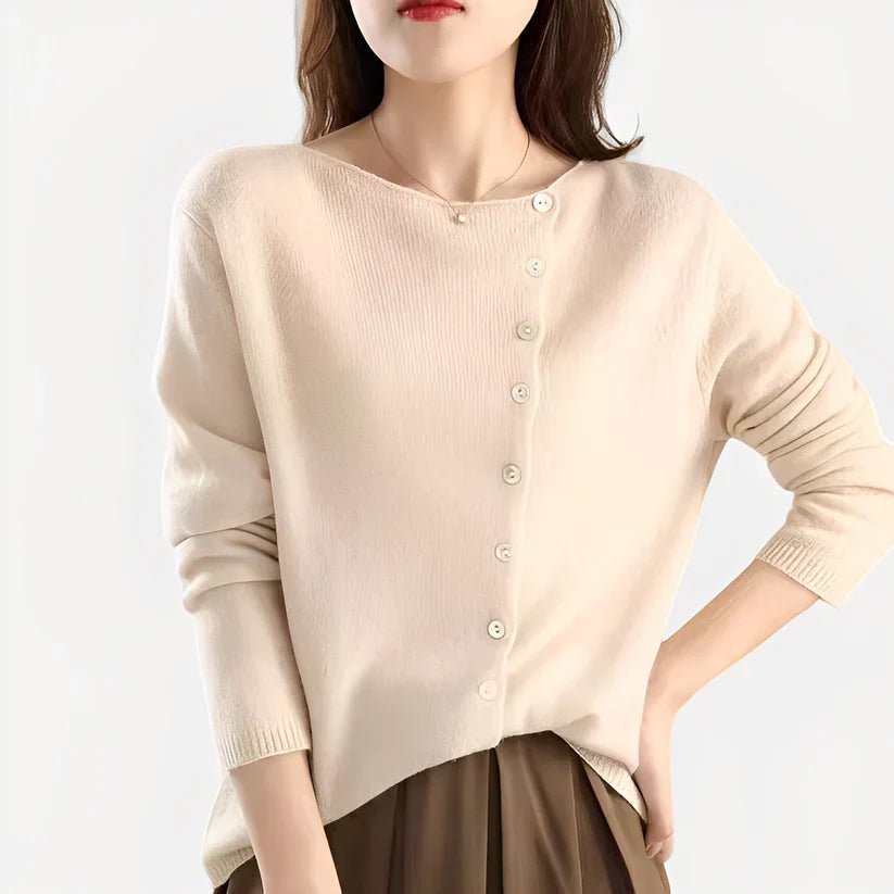 Stylische Damenstrickjacke Warm Elegant - IdealeKleiden