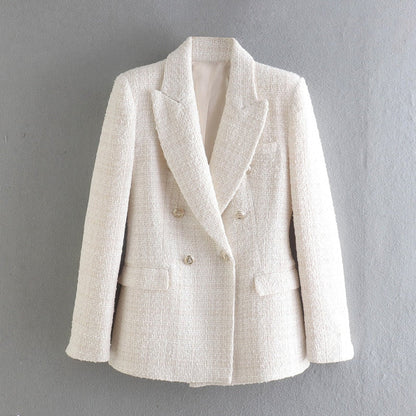Elegant Women's Double-Breasted Jacket