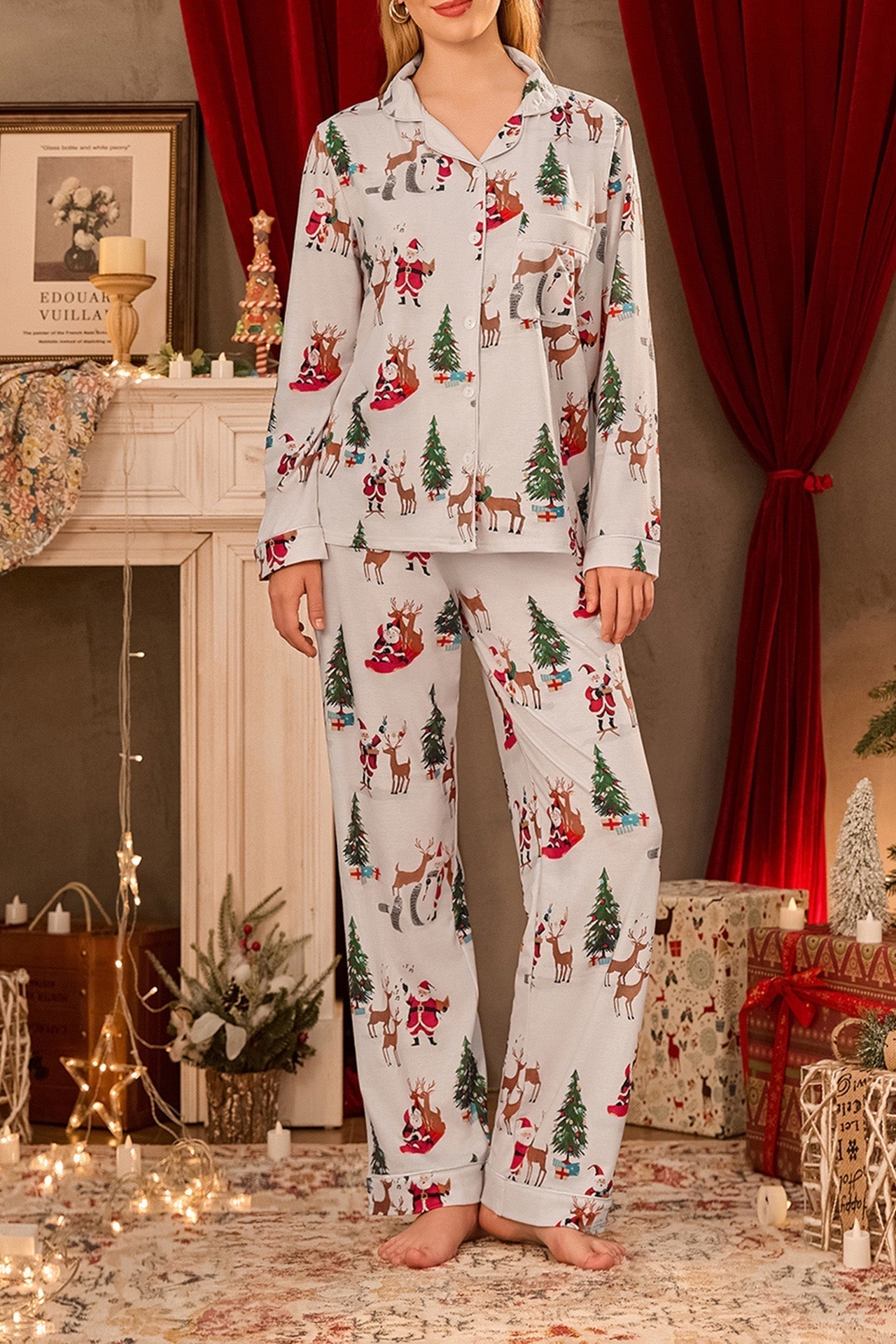 Christmas Pajamas Festive Red