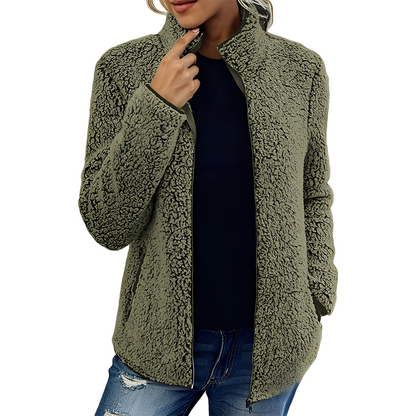 Moderne Damen Fleecejacke Warm Und Stylish