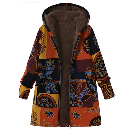 Stylish women's jacket with a vintage-look pattern