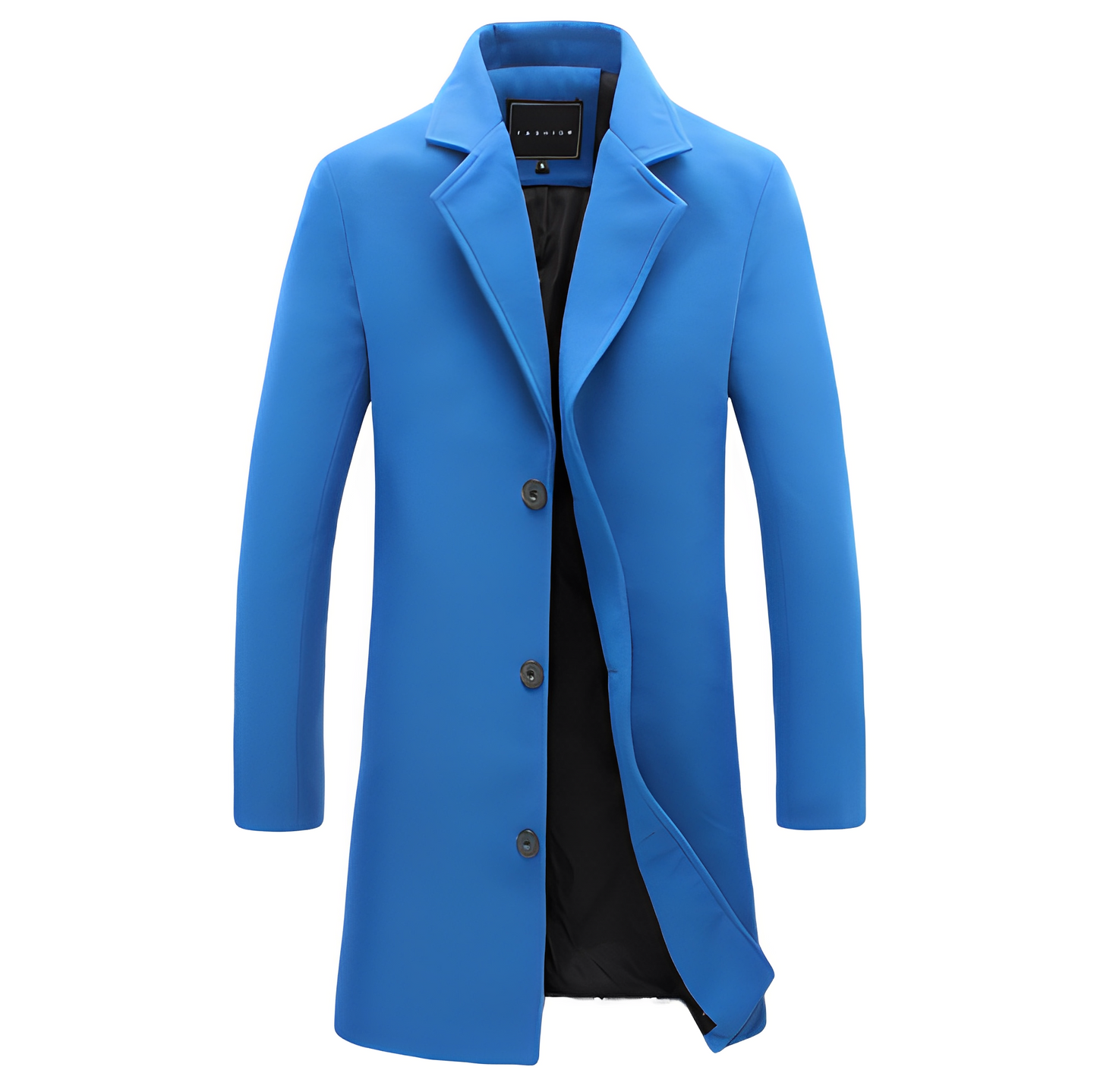 Eleganter Herren Wintermantel Wolle Schwarz