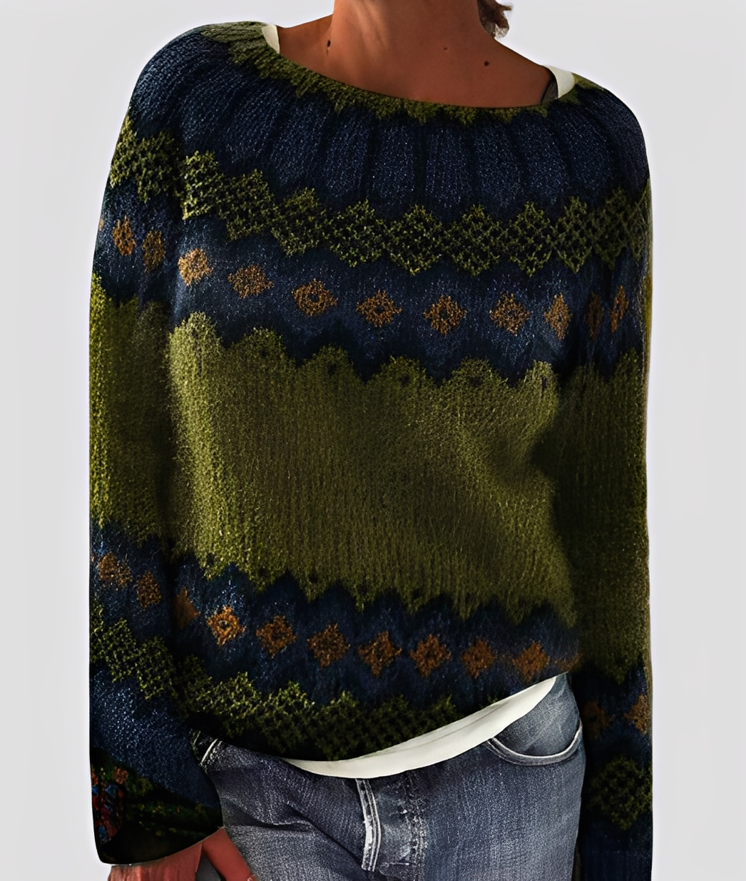 Damen Wollpullover Elegantes Design