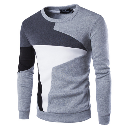 Men's Color Block Round Neck Modern Sweater