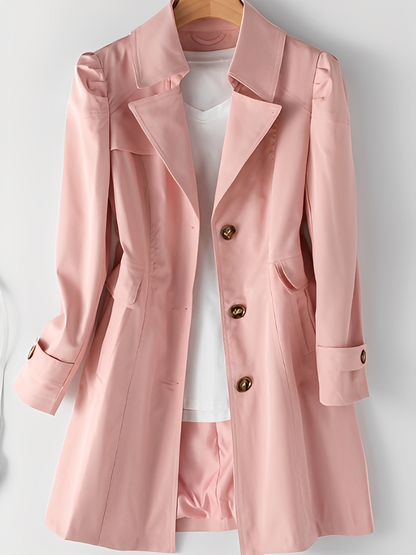 Stylish women's cashmere trench coat