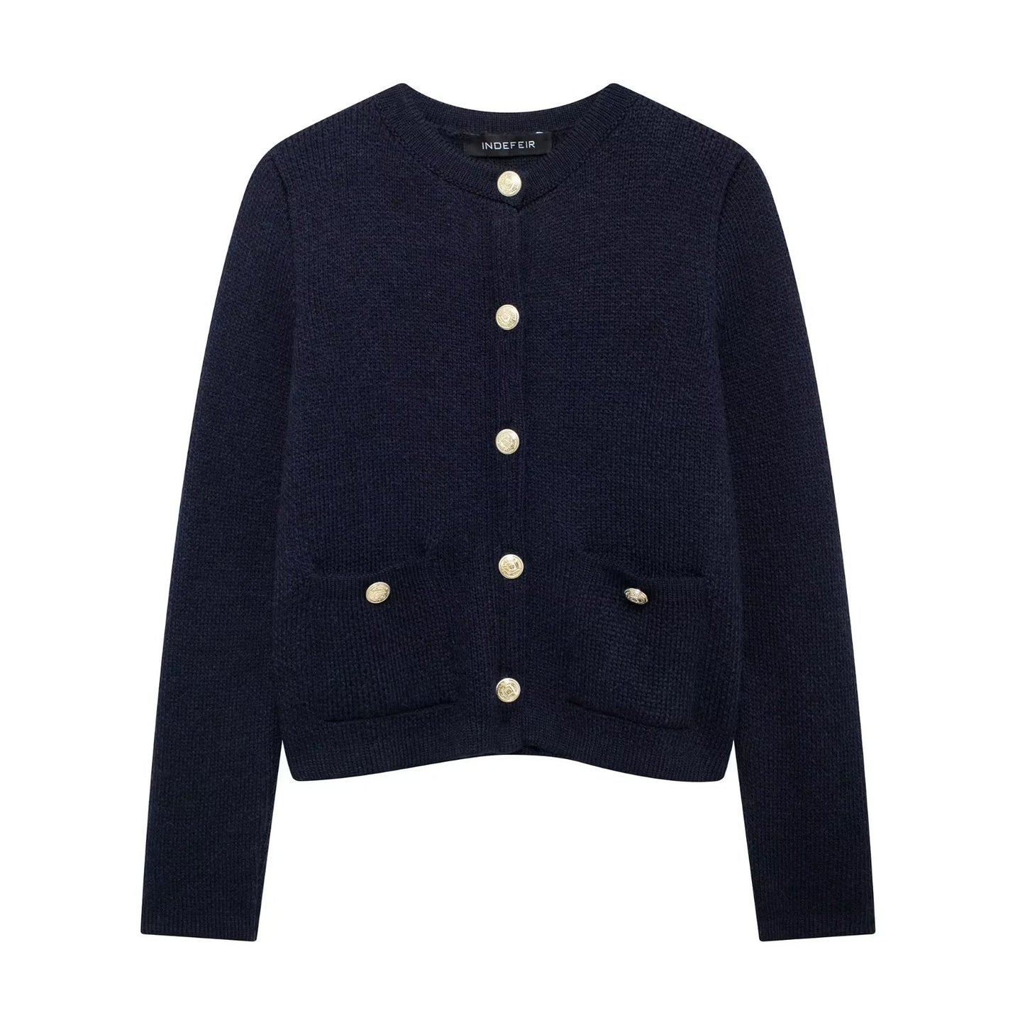Stylish Women's Cardigan with Gold Buttons