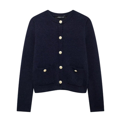 Stylish Women's Cardigan with Gold Buttons