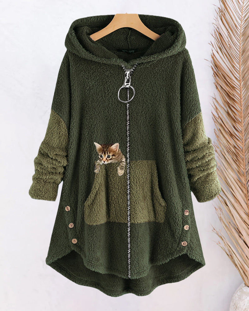 Kleid mit Süßen Katzen - IdealeKleiden