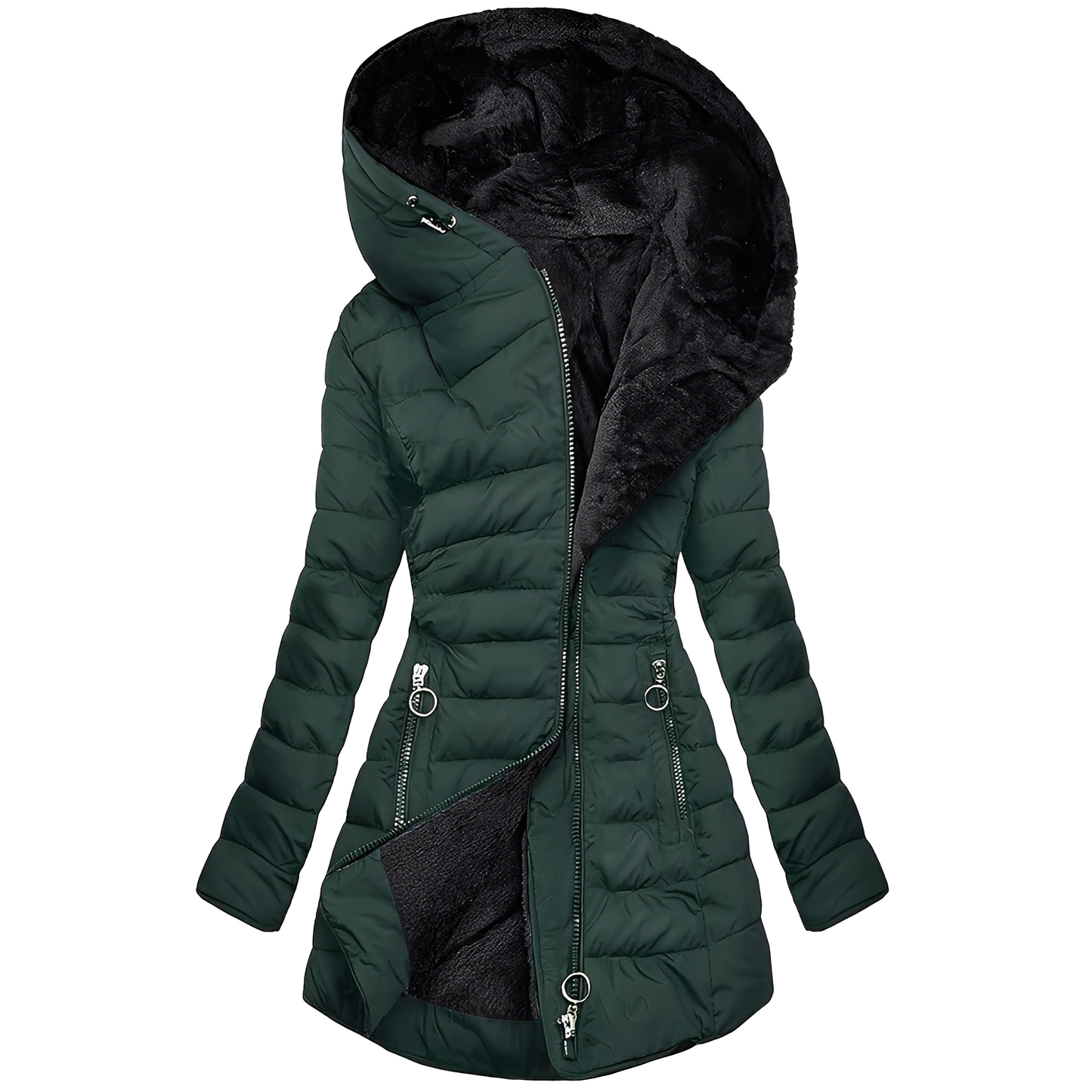 Women's Warm Winter Plush Hooded Coat