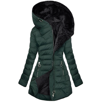 Women's Warm Winter Plush Hooded Coat