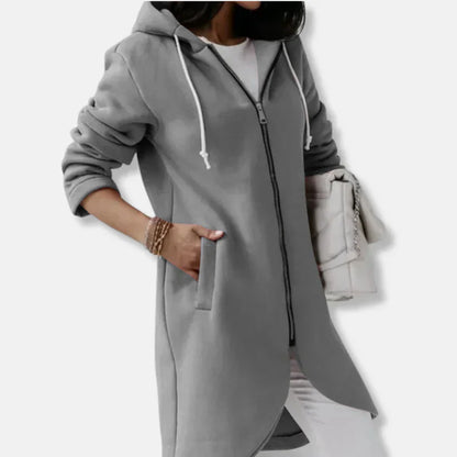 Loose Sweat Jacket With Hood And Zipper
