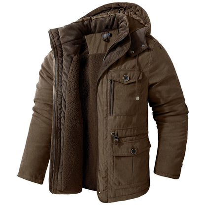 Men's Winter Jacket Hooded Parka Warm