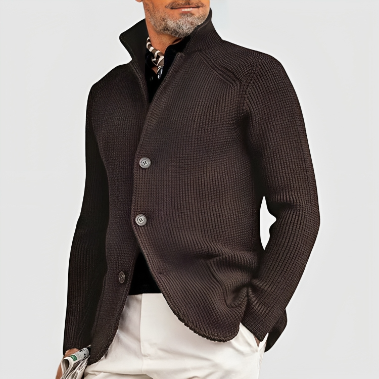 Men's Buttoned Elegant Cashmere Coat