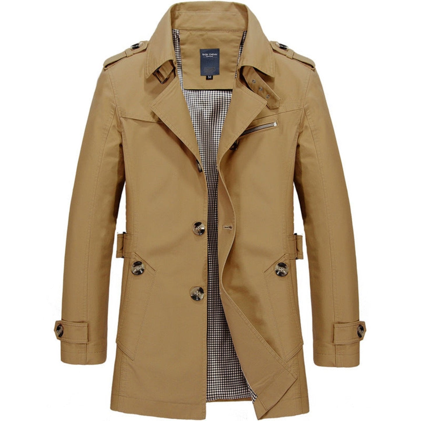 Stylish Men's Classic Trench Coat