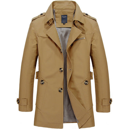 Stylish Men's Classic Trench Coat