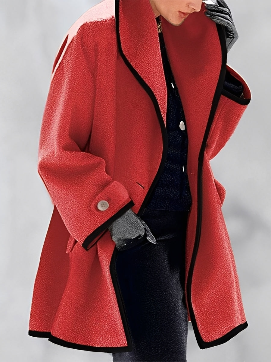 Elegant Women's Wool Coat Classic Long