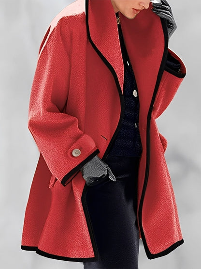 Women's Scarf Wool Coat With Hood Warm