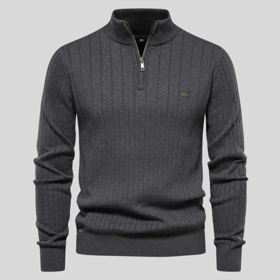 Men's Warm Knitted Half-Zip Sweater Winter Edition