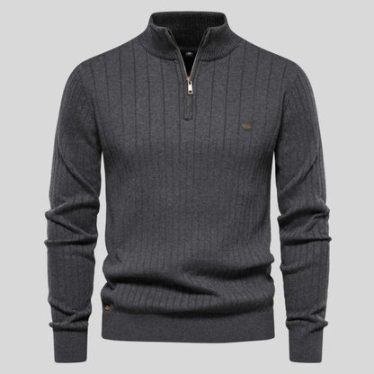 Men's Warm Knitted Half-Zip Sweater Winter Edition