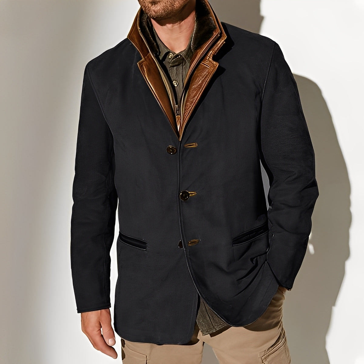 Men's Classic Jacket With Pockets