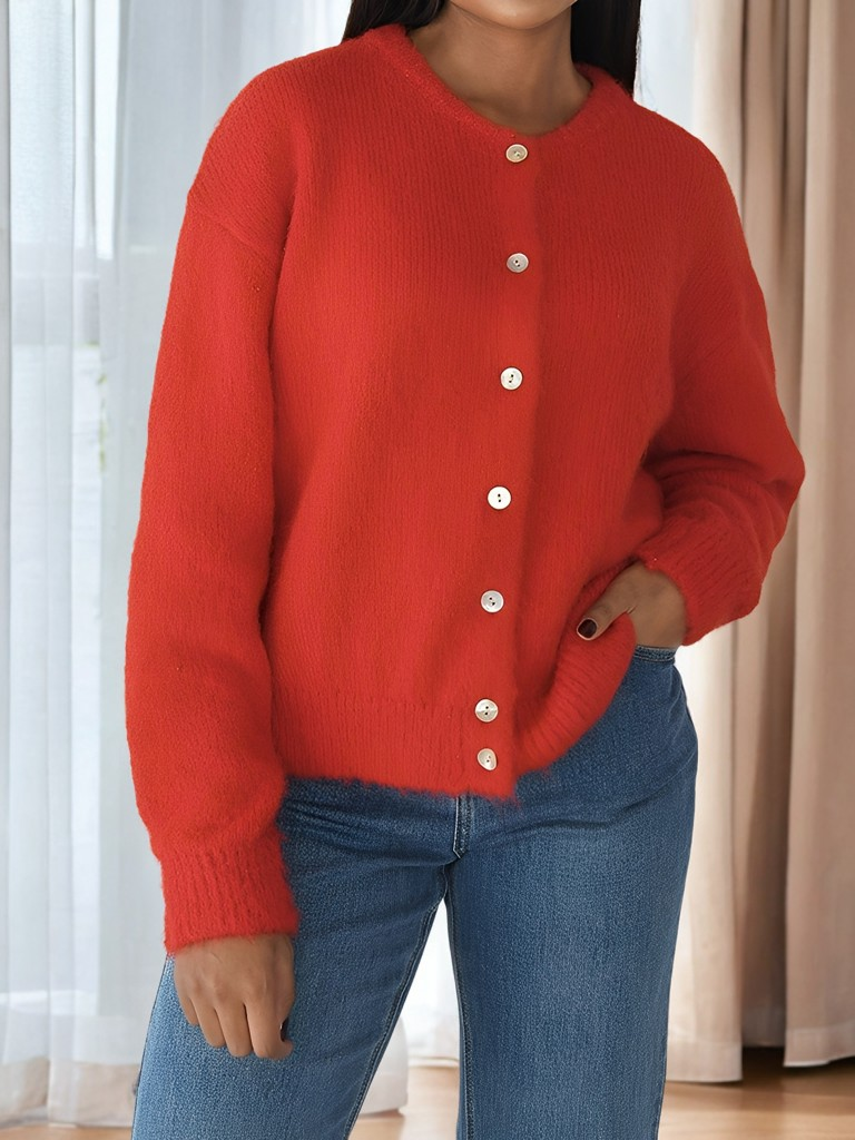 Vintage Wool Coat Women's Classic Buttons