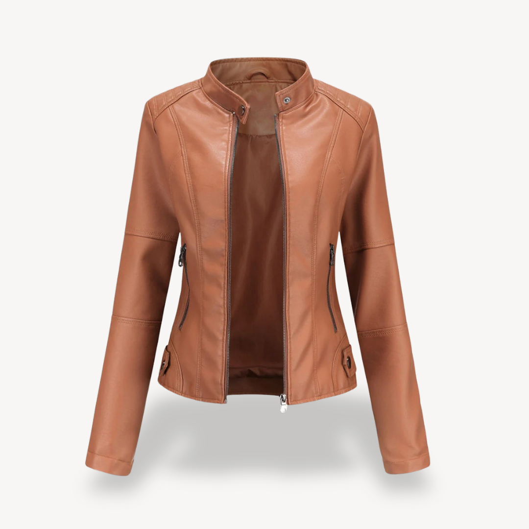 Stylish Women's Leather Biker Jacket