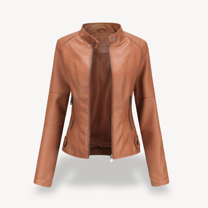 Stylish Women's Leather Biker Jacket