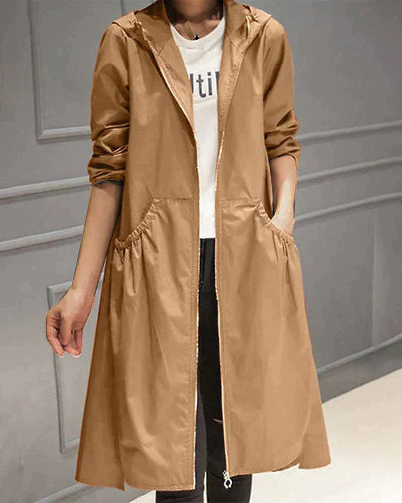 Stylish Women's Jacket Hood Lightweight