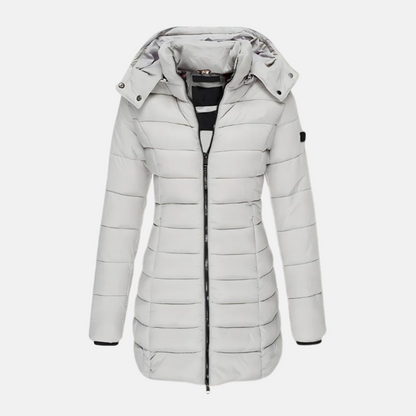 Women's Slim Fit Padded Hooded Winter Jacket