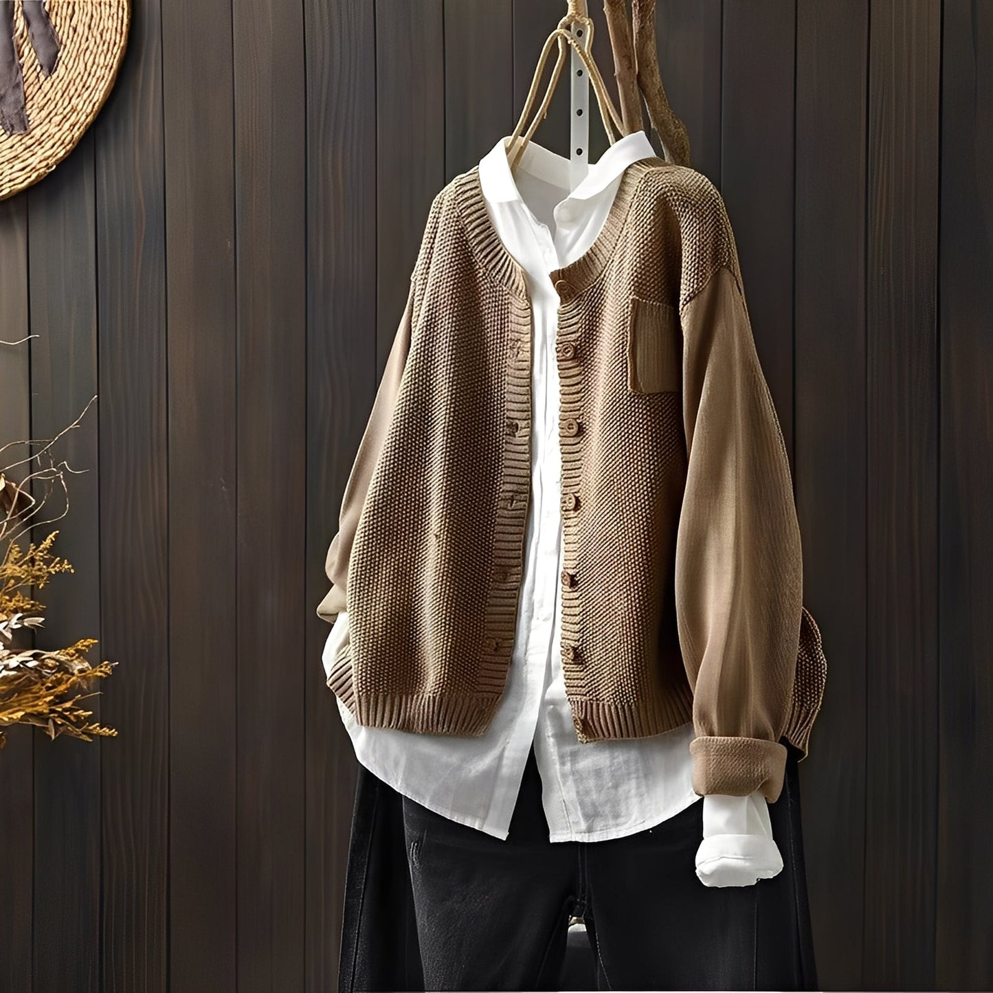 Elegant Women's Classic Lace-Up Cardigan
