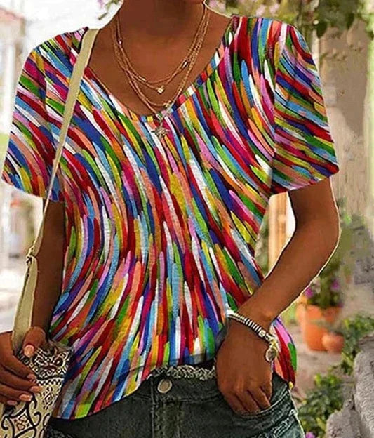 Farbenfrohes Frauen-Top Casual - IdealeKleiden