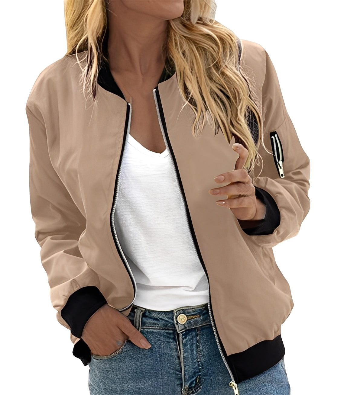 Modische Damen Bomberjacke Komfortabel Stilvoll