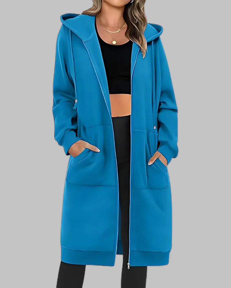 Oversized Casual Zip-Up Jacket for Women
