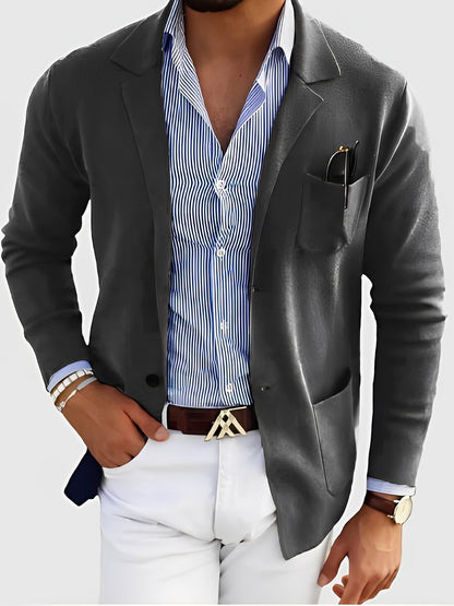 Custom-tailored Men's Blazer Elegant with Pockets