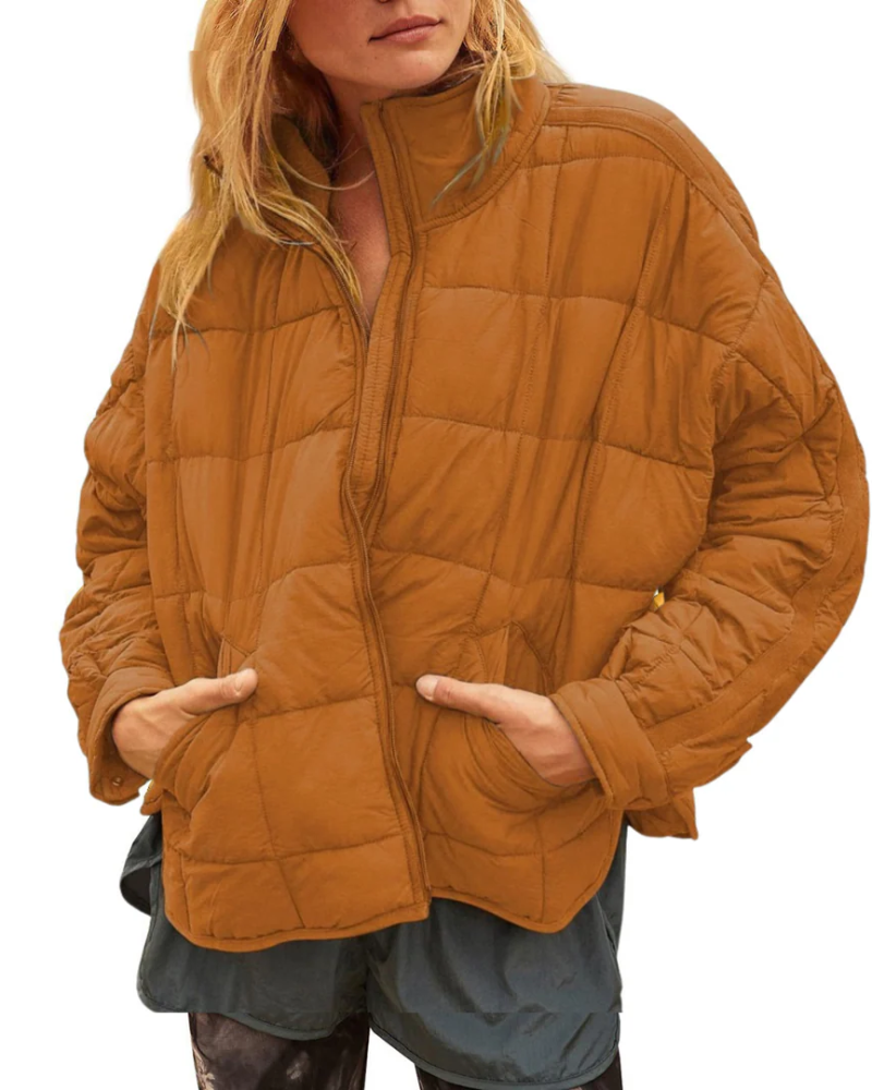 Lightweight Puffer Jacket Compact Zipper Women