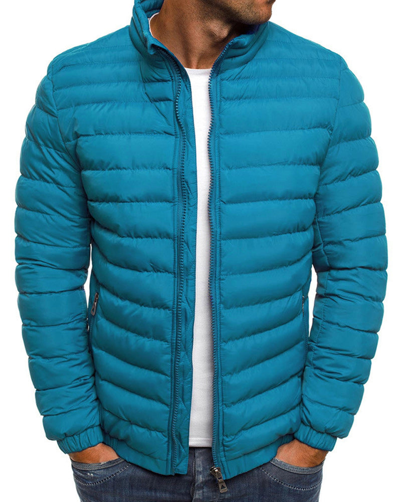 Simple Stand-Up Collar Jacket in Various Colors