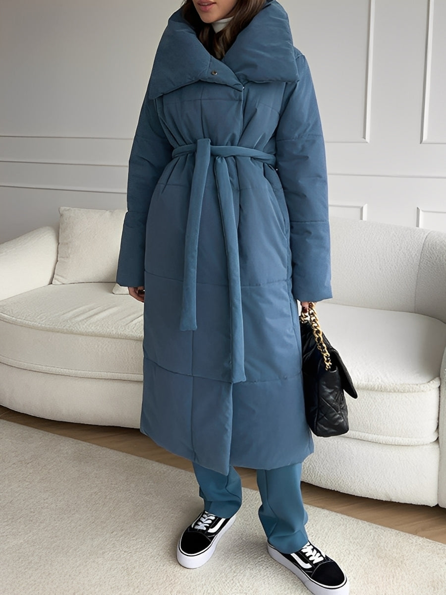 Warme Damenjacke Lang Winter Daunenfutter