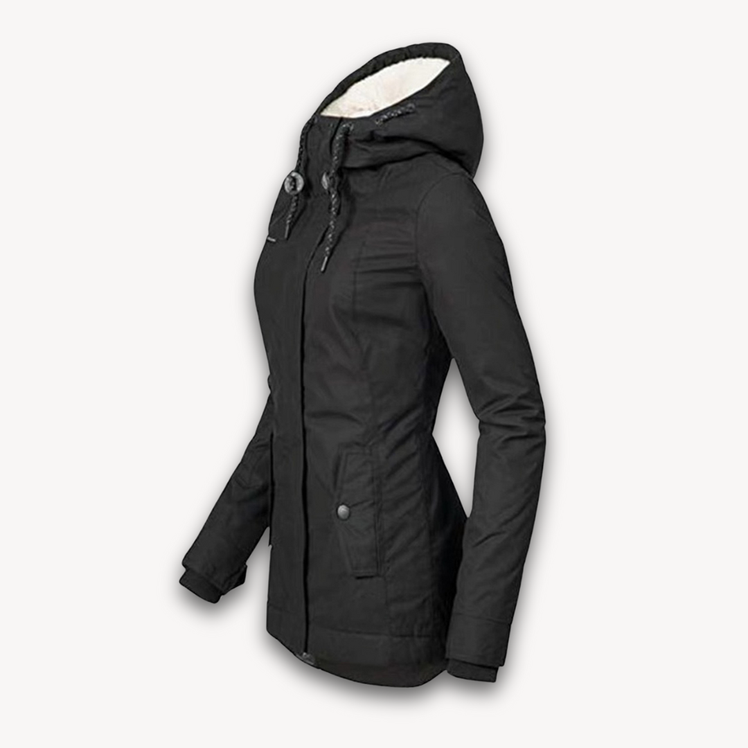 Damen Winterjacke Wasserdicht mit Kunstfellfutter - IdealeKleiden